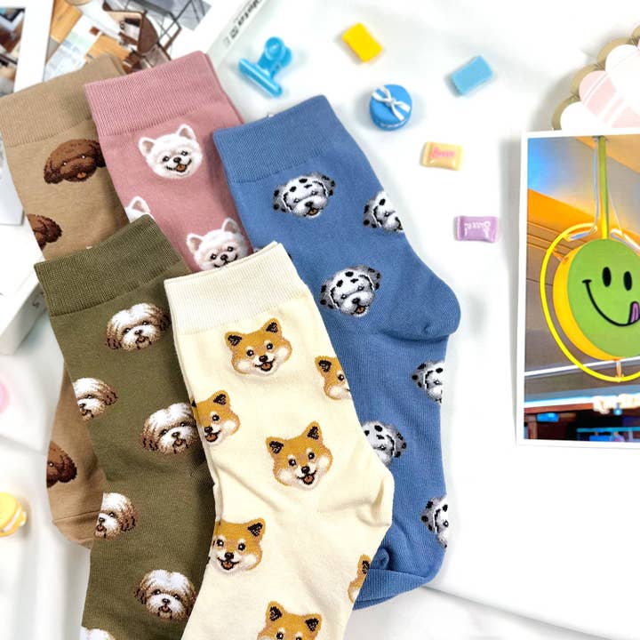 7DAYSSOCKS - Wholesale Socks - Women's - Women's Crew Mini Dogi Socks8