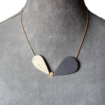 Cerámics & co - Wholesale Pendant/Charm Necklace - Necklace “Duo Gres”, Designer Necklace, Ceramic Necklace5