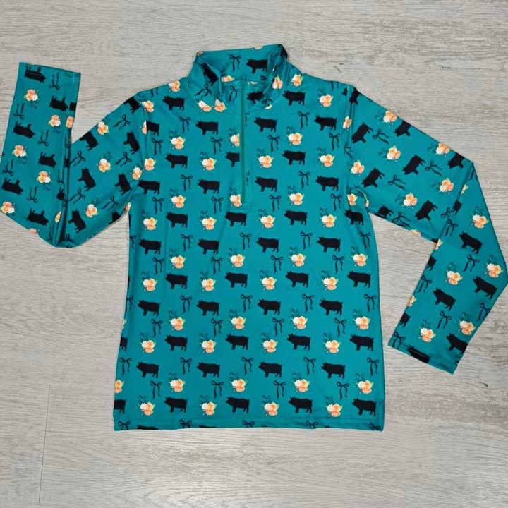 Pigs N Petals 1/4 Zip Pullover for wholesale by Fashion Gurlz