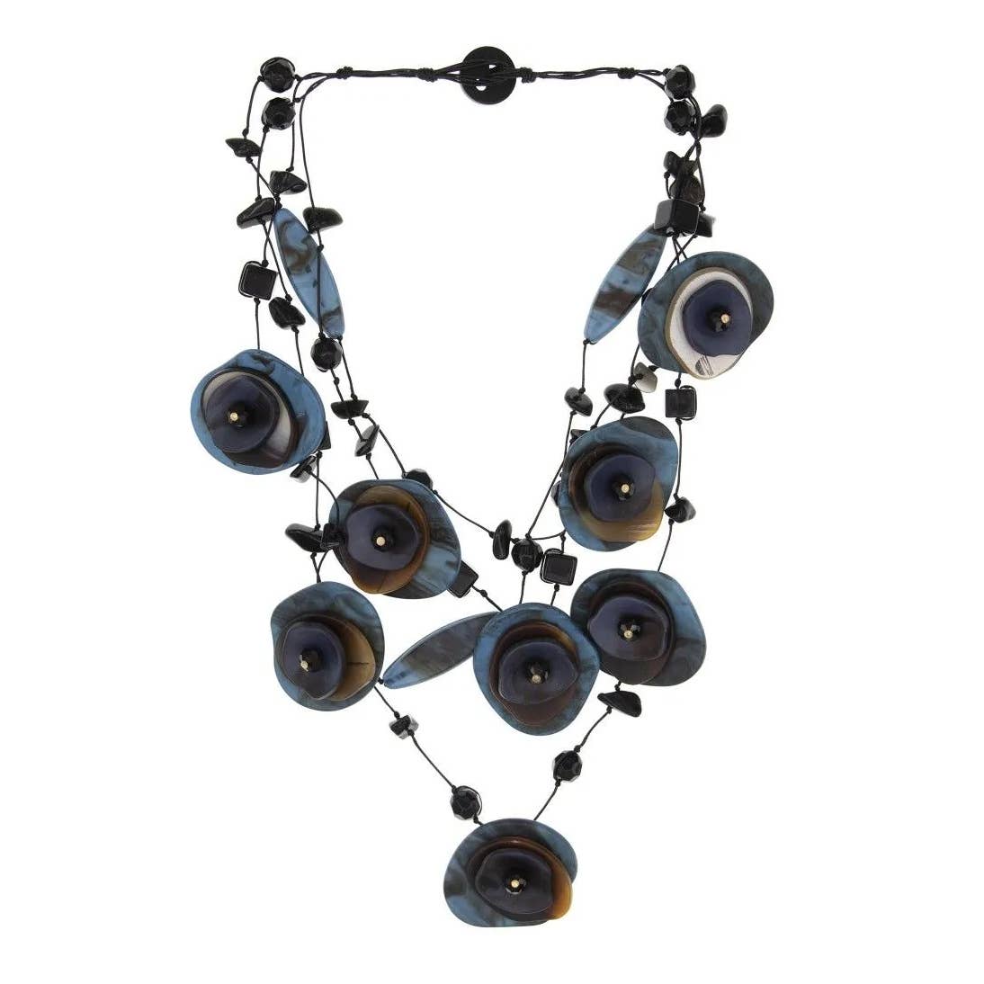 Domoflor s.l - Wholesale Bib Necklace - 🌼✨ Handmade necklace with layered flowers ✨🌼0