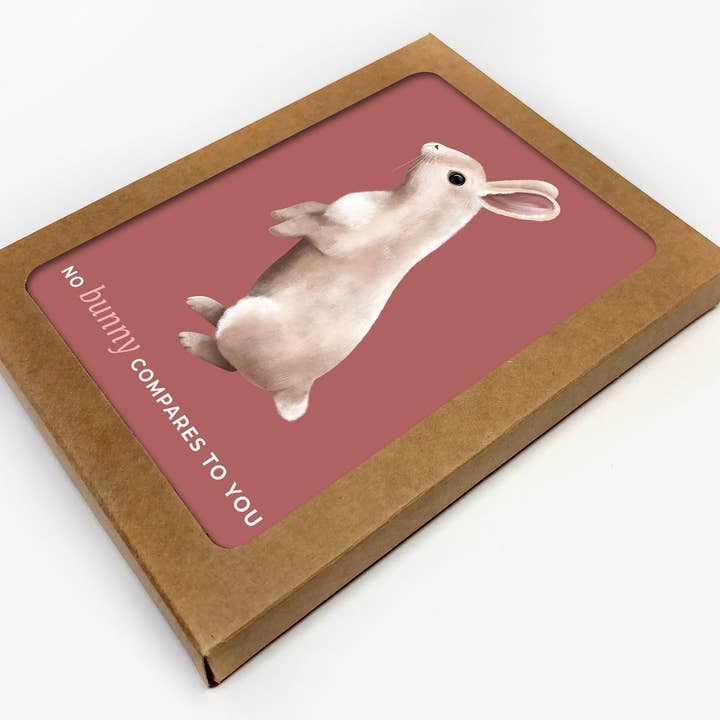No Bunny Compares to You Pun Appreciation Card Set of 10 for wholesale by RachIllustrate
