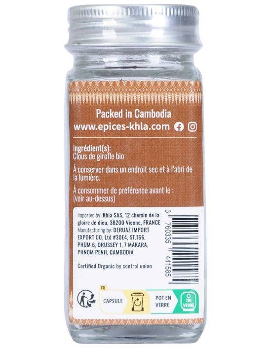 Khla - L'épicerie du Mékong - Wholesale Dried Spice - Cloves - Organic - Whole - 30g - Jar1