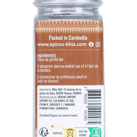 Khla - L'épicerie du Mékong – wholesale Dried spice – Cloves - Organic - Whole - 30g - Jar1