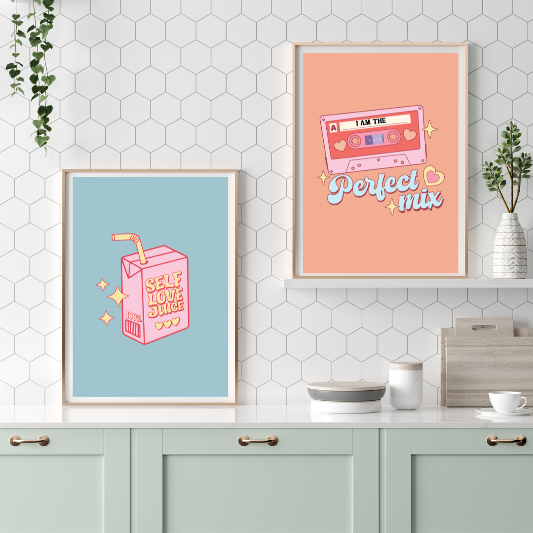 Fairy Bread Designs - Wholesale Art print - Self Love Retro Print3