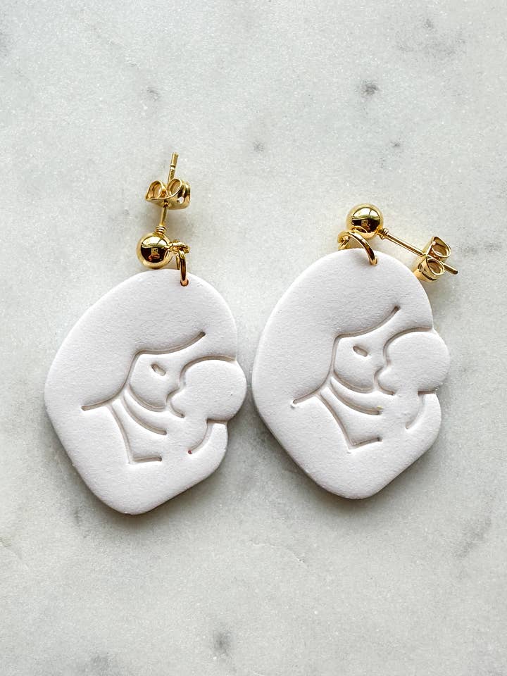 Mother’s Day Stud or Dangle Earrings | Mom and Baby for wholesale by Vandy Visuals Shop