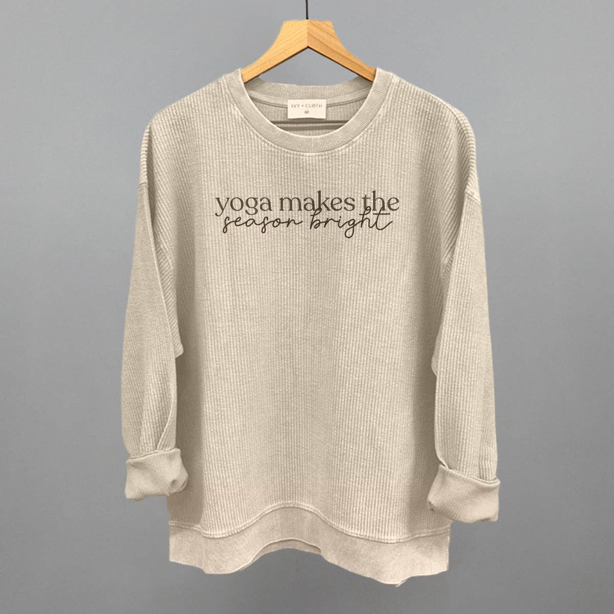 Ivy + Cloth - Wholesale Graphic Sweatshirt - Women's - Yoga Makes The Season Bright7