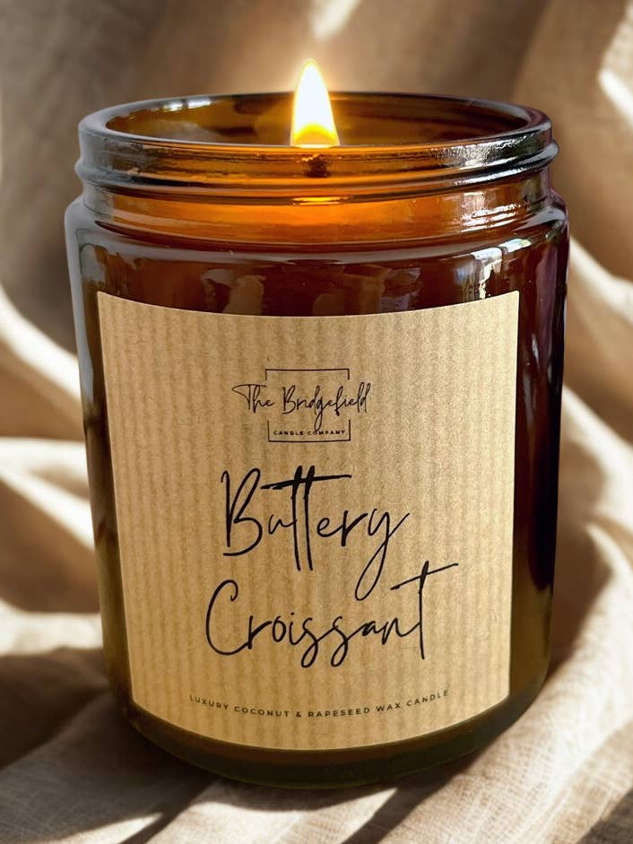 Buttery Croissant Candle - Coconut & Rapeseed Wax for wholesale by The Bridgefield Candle Company