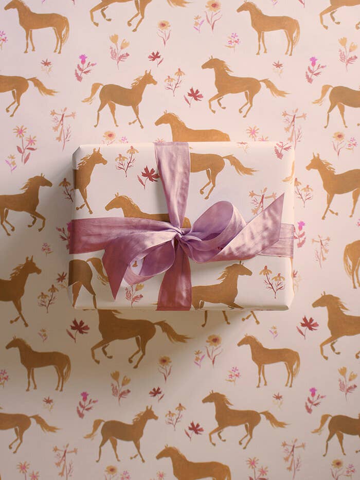 Love Kisses and Horses - Wrapping Paper for wholesale by Kristin MacKenzie Fine Art
