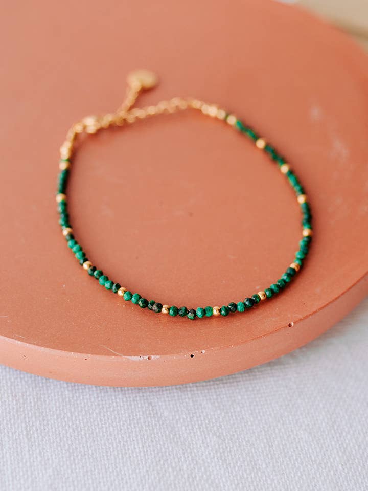 Bracelet Alya - Malachite pour la vente par SIKA BIJOUX