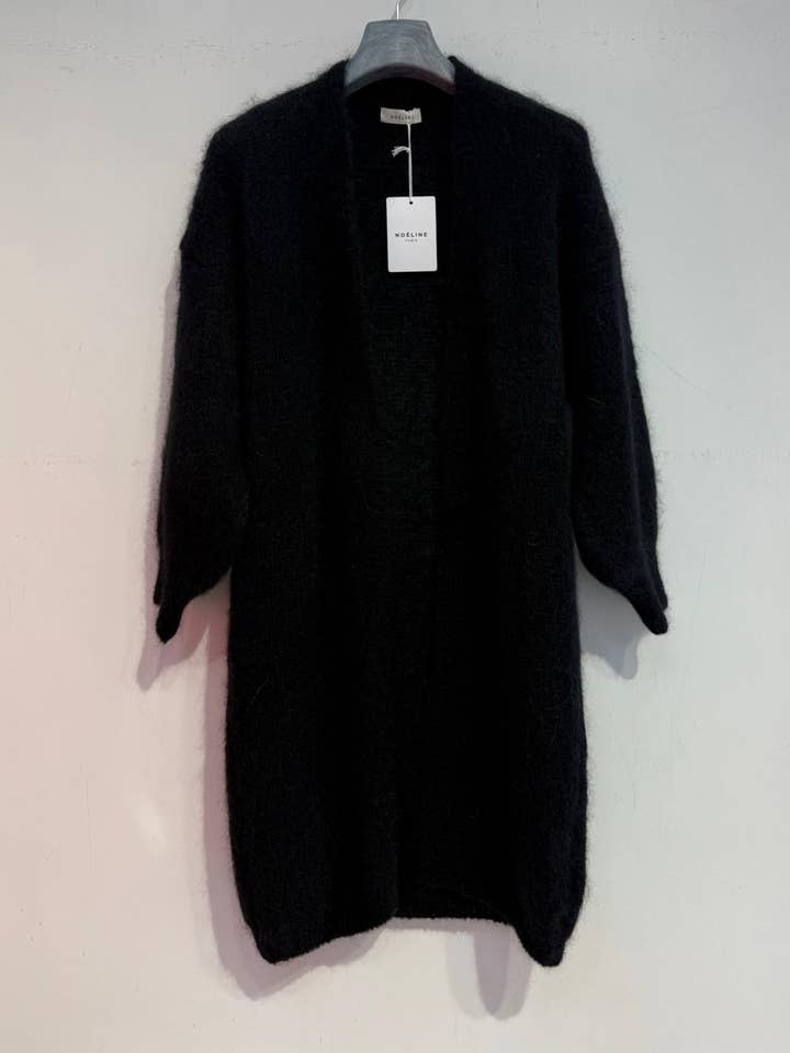 NOELINE - Wholesale Cardigan - Women's - Long cardigan in 80% kid mohair 194012
