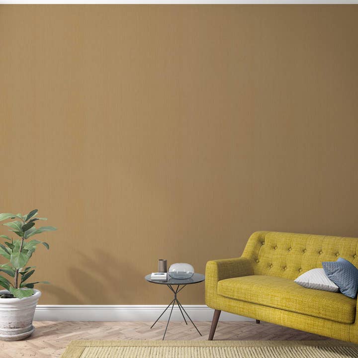 Enfärgad tapet i ljusguld för sovrum, vardagsrum eller kök för wholesale av Marburg