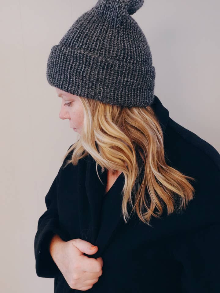 Log Cabin Beanie for wholesale by Cristin Rae Knits