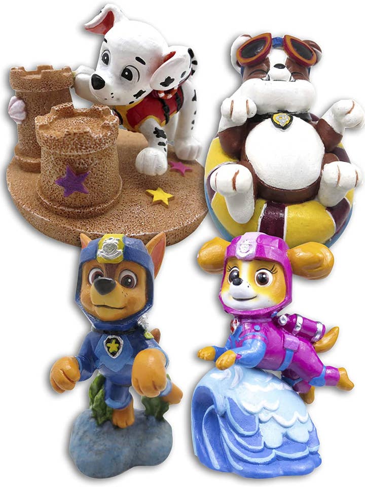 Paw Patrol Aquarium Ornament Bundle – 4 Pieces – Mini for wholesale by Penn-Plax
