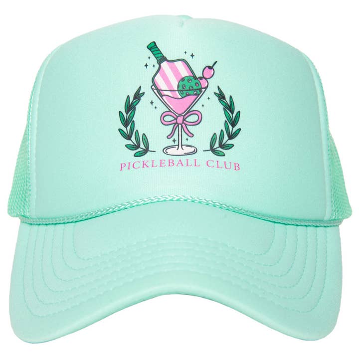 Katydid - Wholesale Trucker Hat - Women's - Pickleball Club Martini Foam Trucker Cap