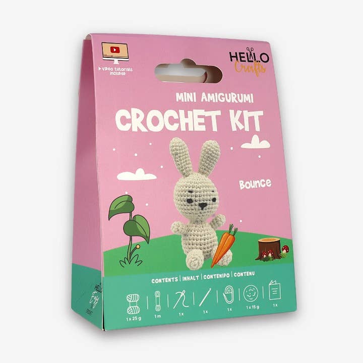 Knitty Critters - Mini Amigurumi - Bounce | DIY Crochet Kit for wholesale by Creative World of Crafts