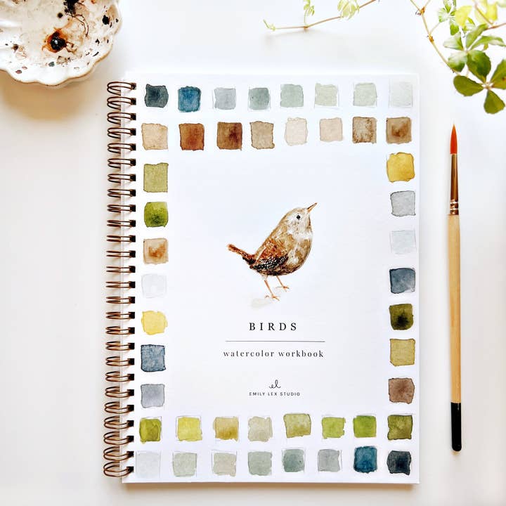 emily lex studio - Wholesale Sketchbook/Sketchpad - birds watercolor workbook