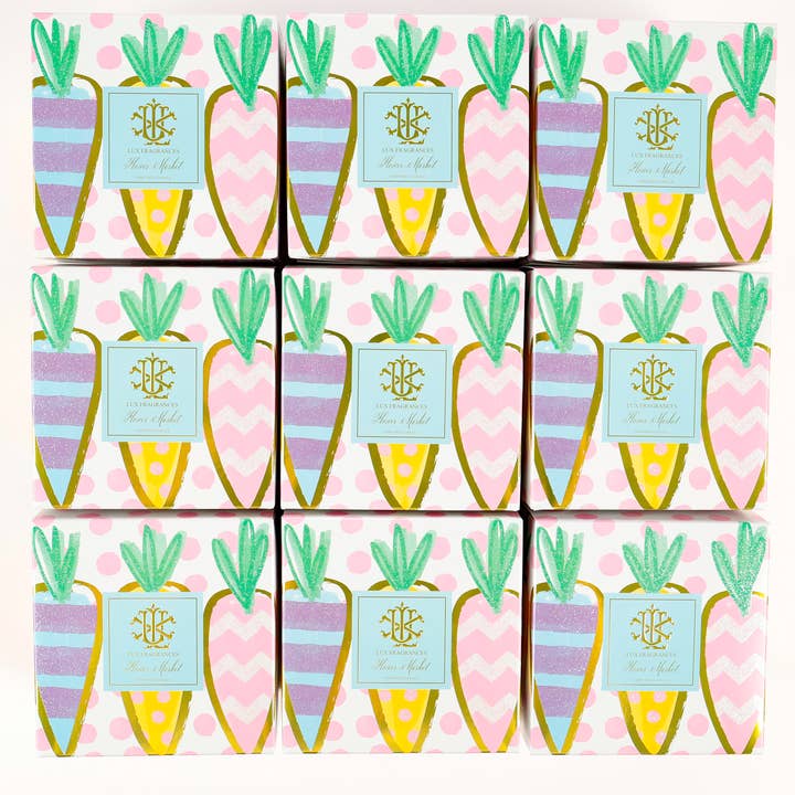 LUX FRAGRANCES - Wholesale Jar/Filled Candle - FLOWER MARKET 8OZ DESIGNER BOXED CANDLE2