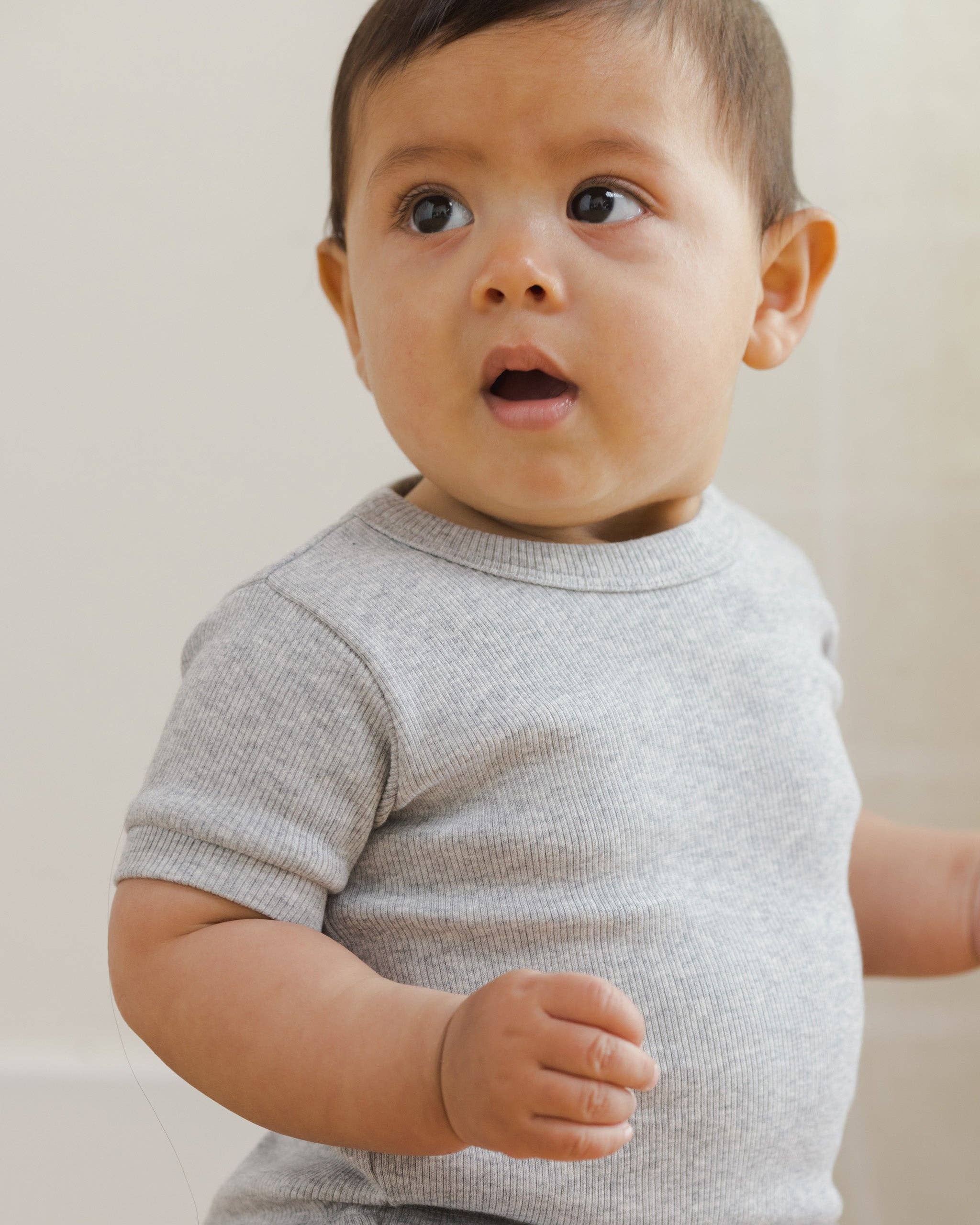 Quincy Mae - Wholesale Top & Short Set - Baby - Ribbed Shortie Set Dusty Blue2