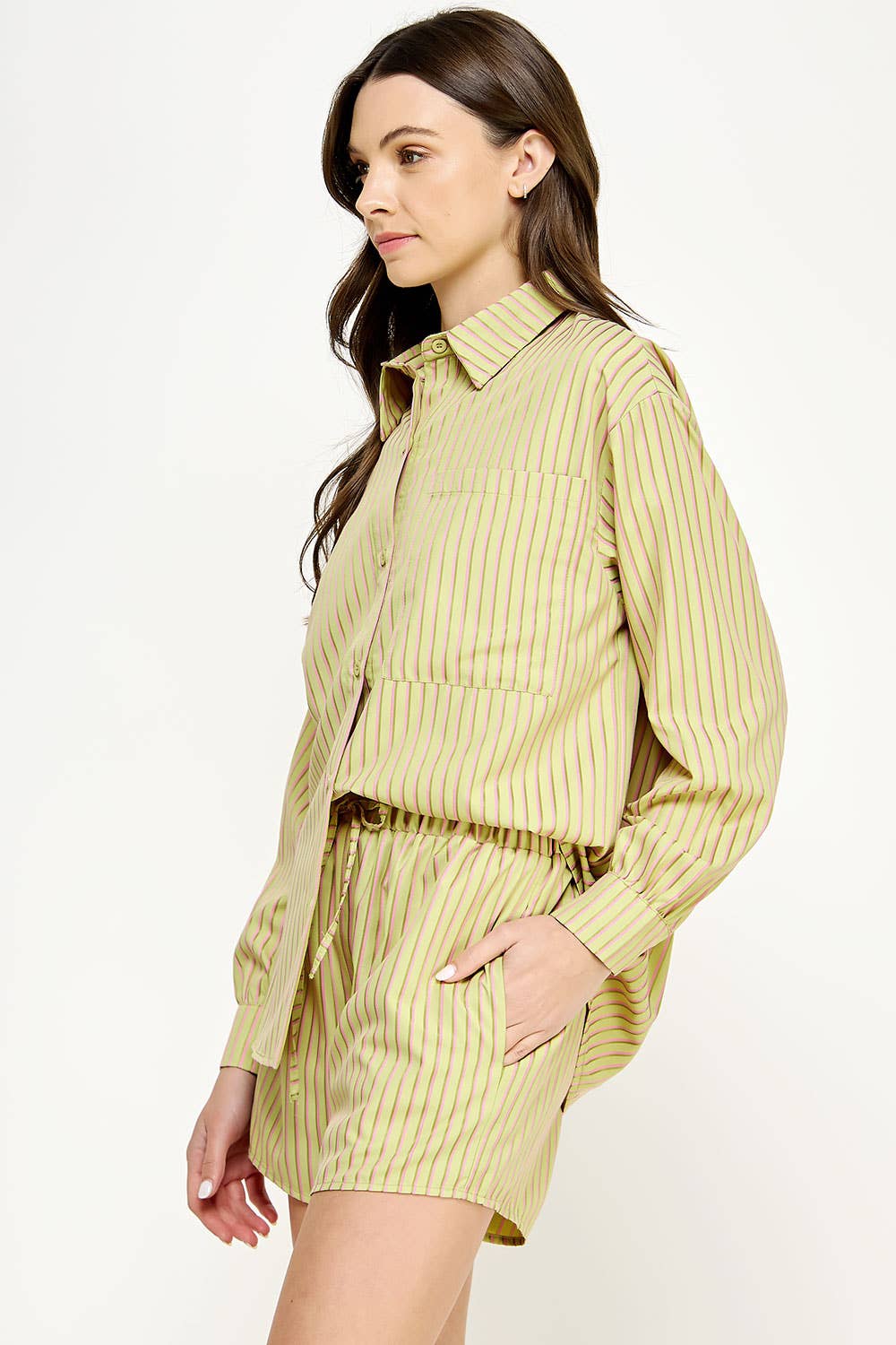 Strut & Bolt - Venta al por mayor Camisa con botones - Mujer - Camisa extragrande de rayas6