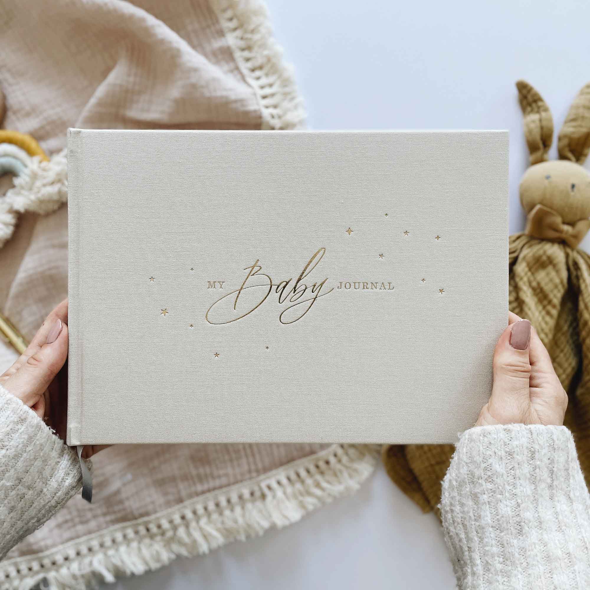 Blush And Gold - Vente Journal – maternité - Carnet de souvenirs pour bébé (ivoire) - Journal de naissance13