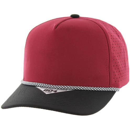 Zion Brand - Wholesale Baseball Cap - Unisex - BLANK 5 PANEL ROPE LASER CUT SNAPBACK BALL CAP4