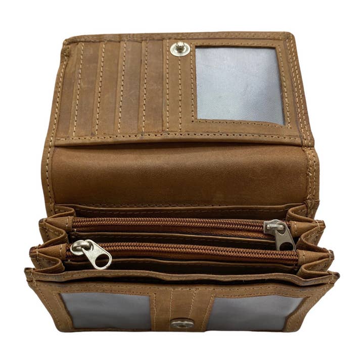 Arrigo - Wholesale Wallet - Women's - Leather Wallet ladies - Buffel Leather Croco Print Compact16