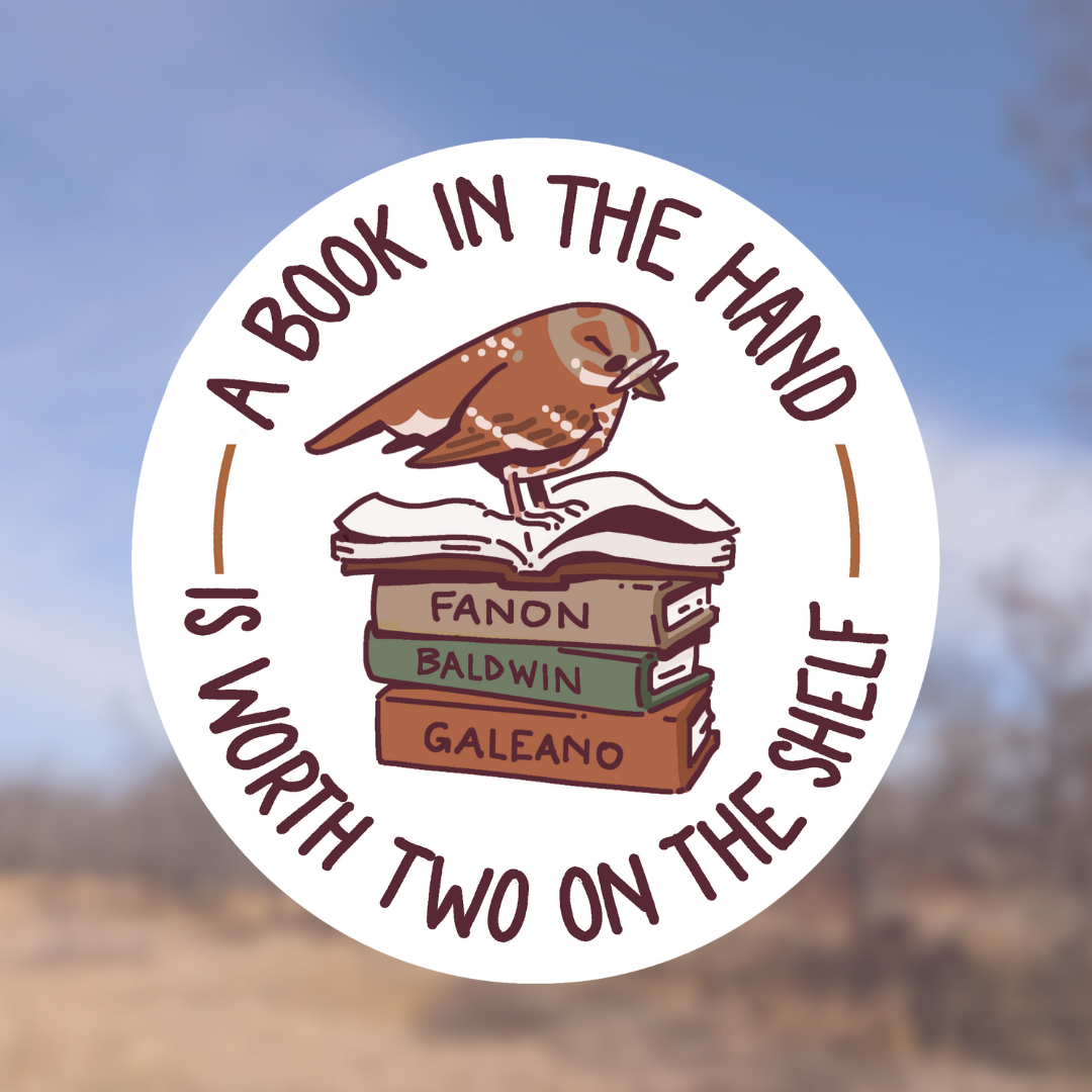 weneedtogooutside - Wholesale Sticker - Book in the Hand Sticker0