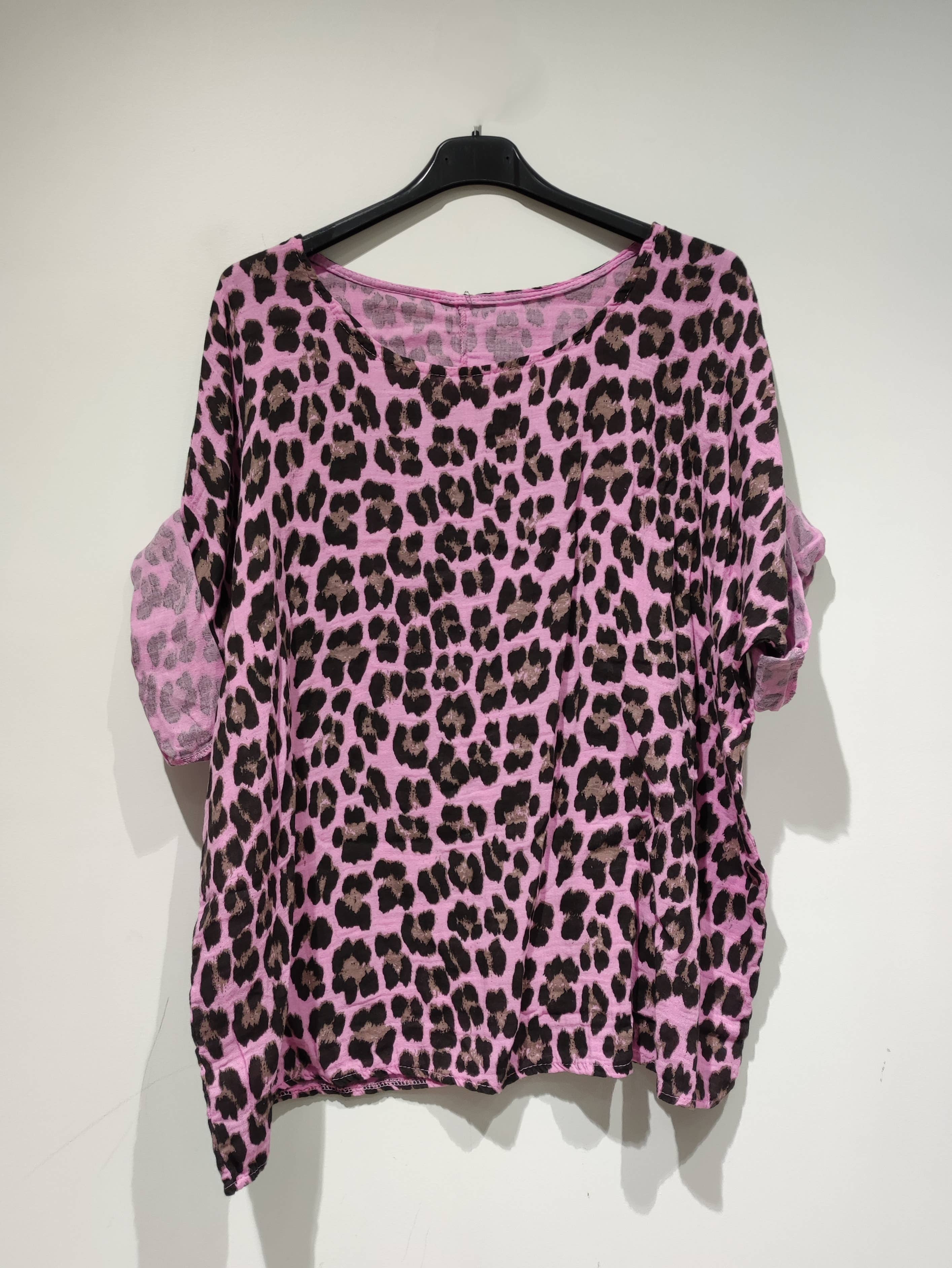 Pomelo paris - Venta al por mayor Blusa - Mujer - Blusa Leopardo COTTON GAS5