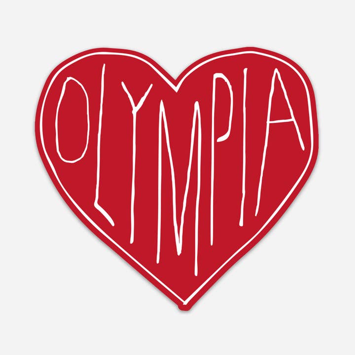 Discovery Stickers - Wholesale Sticker - Olympia Heart Vinyl Sticker