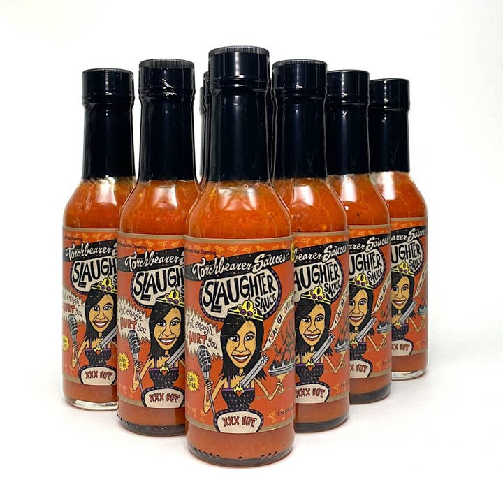 TorchBearer Sauces – wholesale Stark sås – Slaughter | 5oz Flaska | Stor Habanerosmak | Styrka 5/10