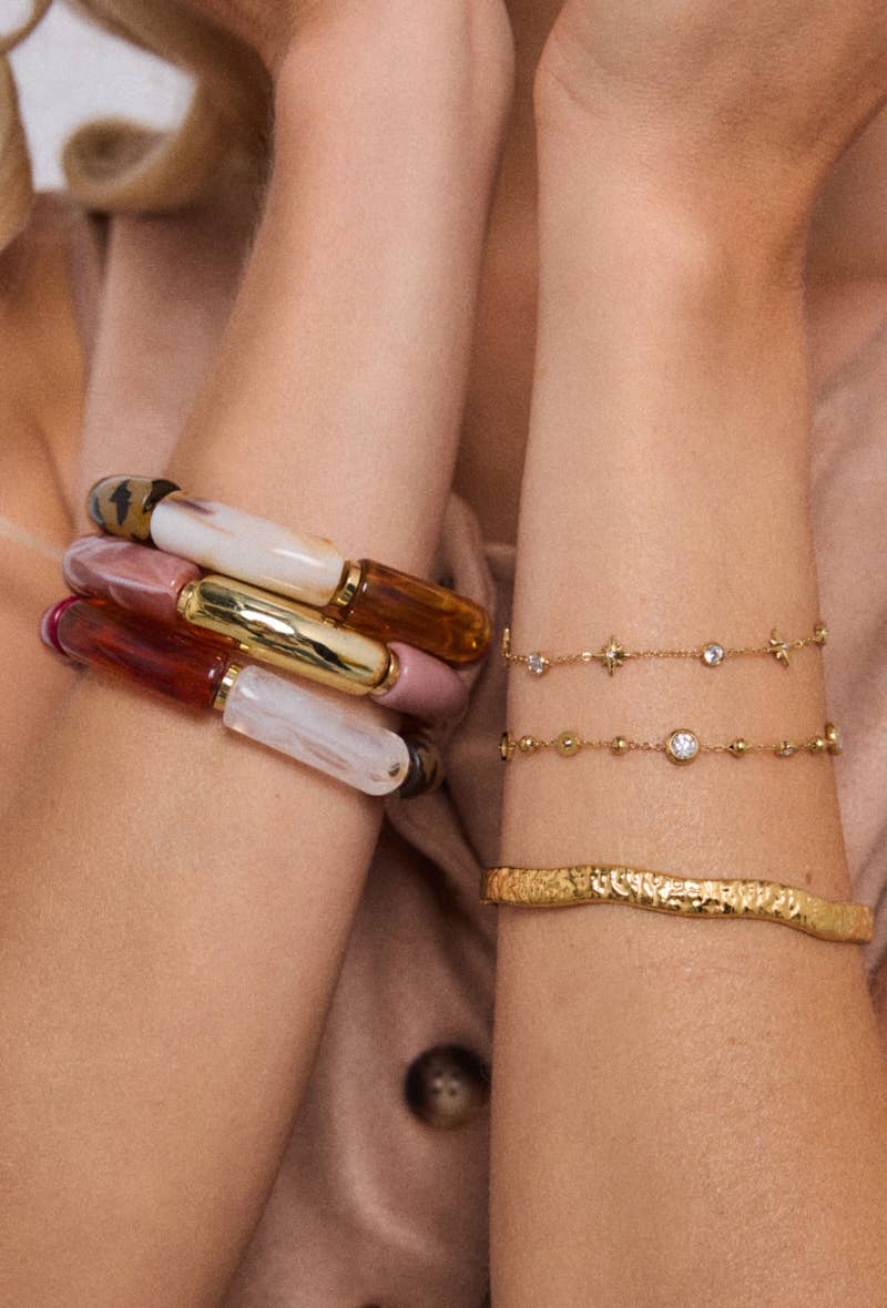 Gold Stainless steel bangle bracelet 324RX133 for wholesale on Faire