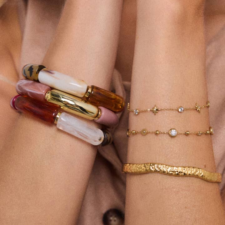 Gold Stainless steel bangle bracelet 324RX133 for wholesale on Faire0