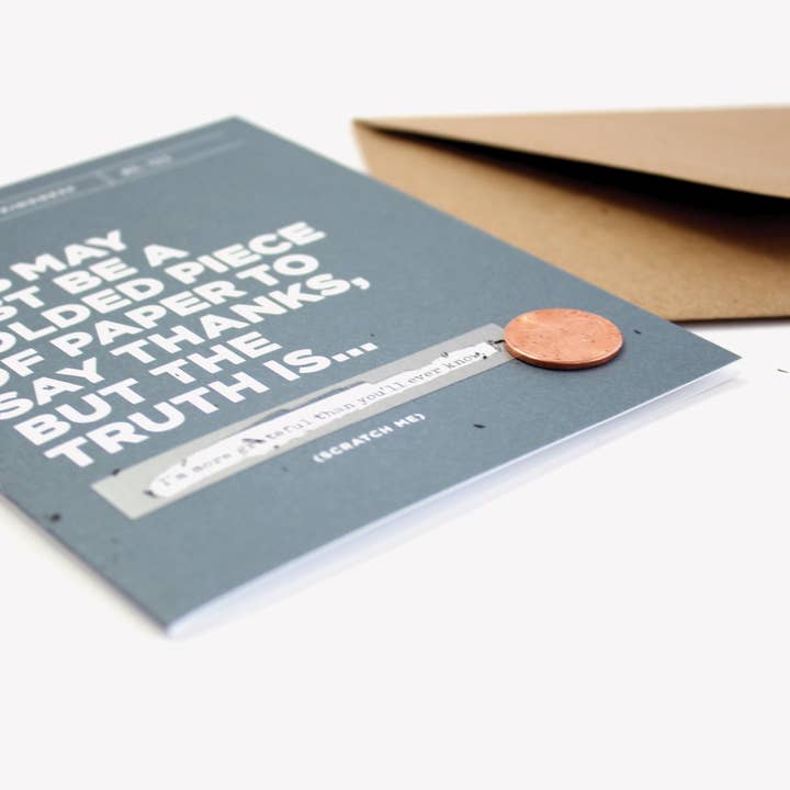 Inklings Paperie - Wholesale Thank you card - Scratch-off Card - Folded Piece of Paper - Thank You6