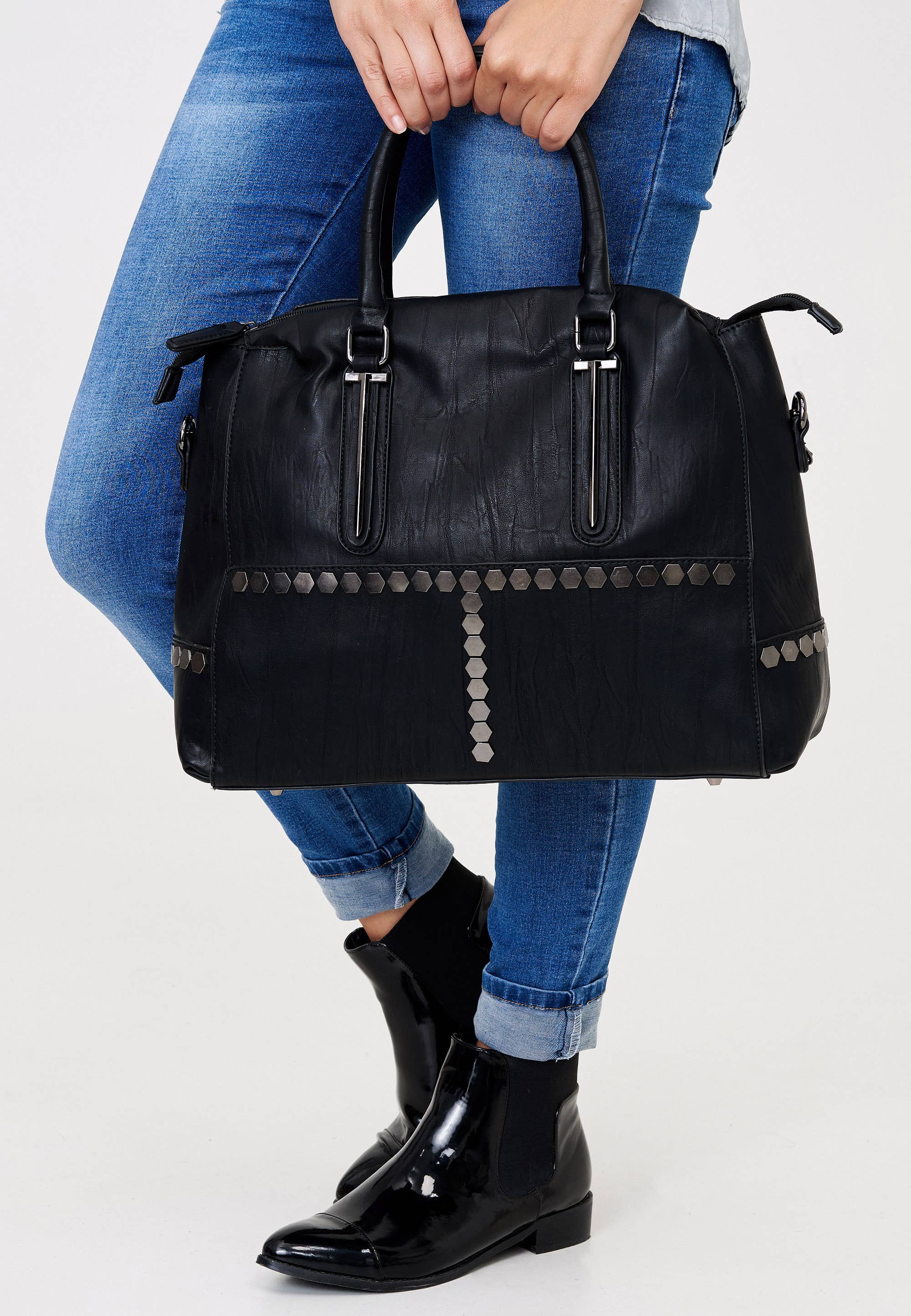 HJS – wholesale Axelremsväska – Dam – Shopper 'MCLAREN - med nitdesign2