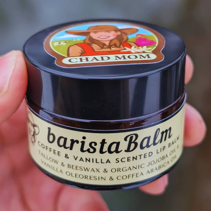 Coffee-Scented Tallow Lip Balm - baristaBalm for wholesale by Tallow Skin Creams | Chad Mom