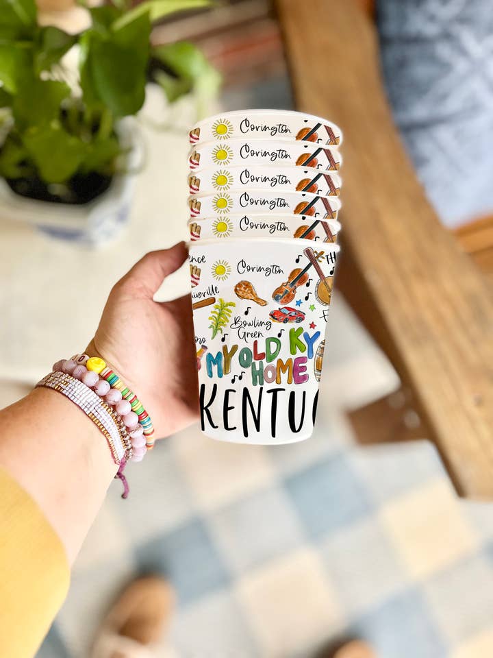 State of Kentucky Reusable Cups, Set of 6 for wholesale by Happy By Rachel, LLC