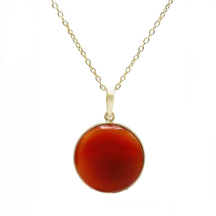 Red Gold Handmade Pendant Necklace for wholesale by MERRY DOVE