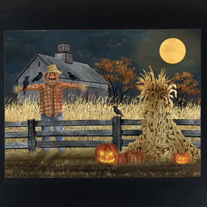 October Moon By Artist Billy Jacobs Art Framed Print for wholesale by Summer Snow Art