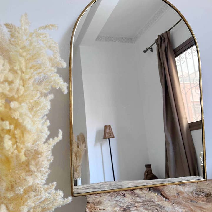 Palmeraies - Wholesale Wall Mirror - Antique Brass Arch Mirror