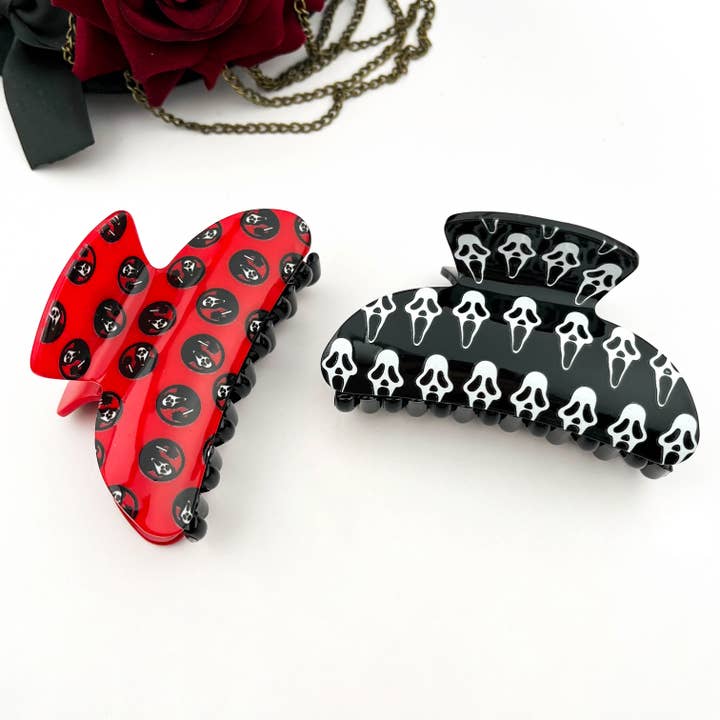 💀 Fermaglio ad Artiglio in Acrilico a Forma di Teschio di Halloween – Accessorio per Capelli Spettrale per la vendita all'ingrosso da parte di mildstyles