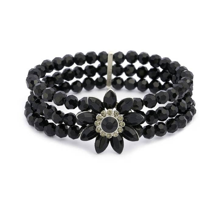 Audrey Hepburn Bracelet Jet Beads for wholesale by Lovett & Co