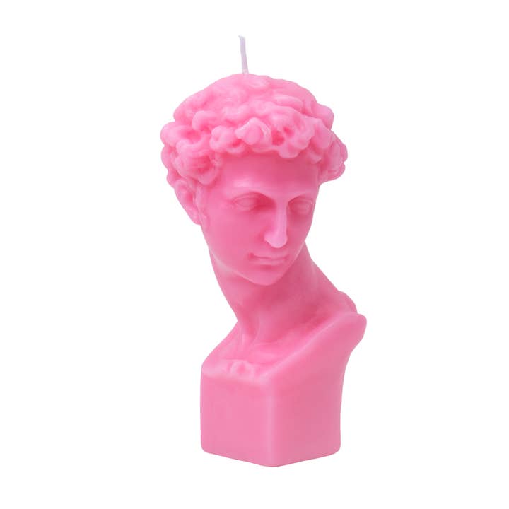 PINK DAVID BUST CANDLE HF for wholesale by Helio Ferretti