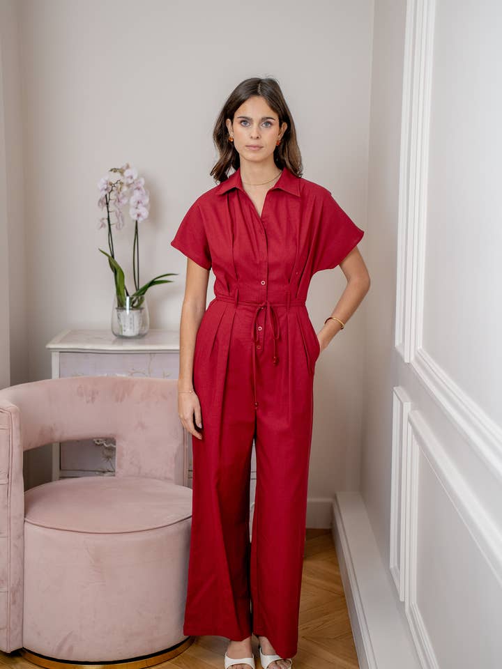 Combinaison pantalon manches courtes - PYZL259223A-ROCCO pour la vente par LOVIE & CO