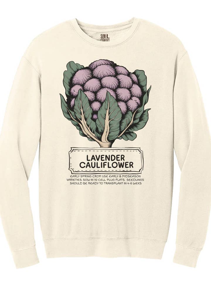 Sudadera Lavanda de Coliflor para venta al por mayor de Soil Comforts