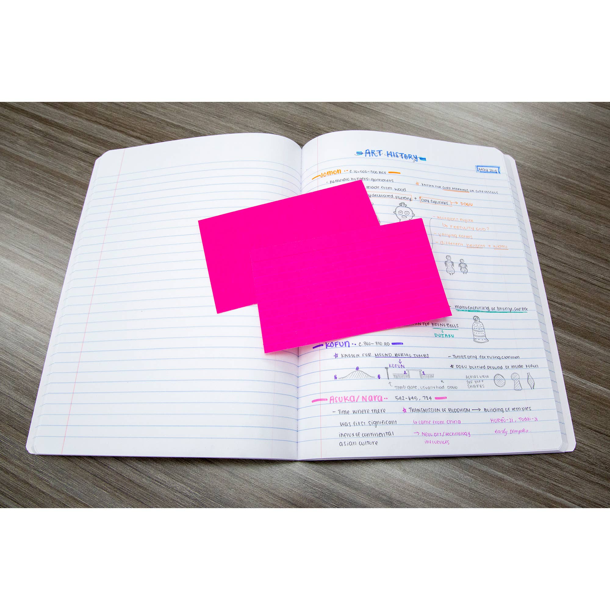 BAZIC Products - Wholesale Notepad - Ruled Fluorescent Colored Index Card 3" X 5" 75 Ct.3
