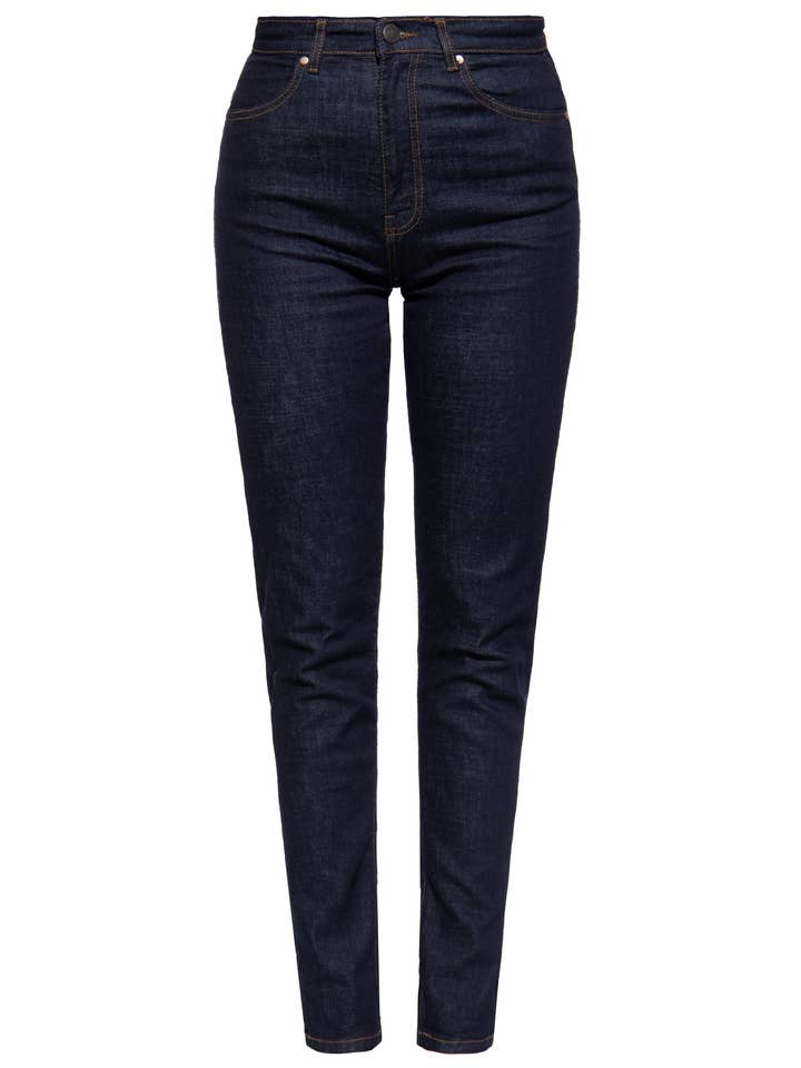 Jeans with pinstripe embroidery for wholesale by KING KEROSIN