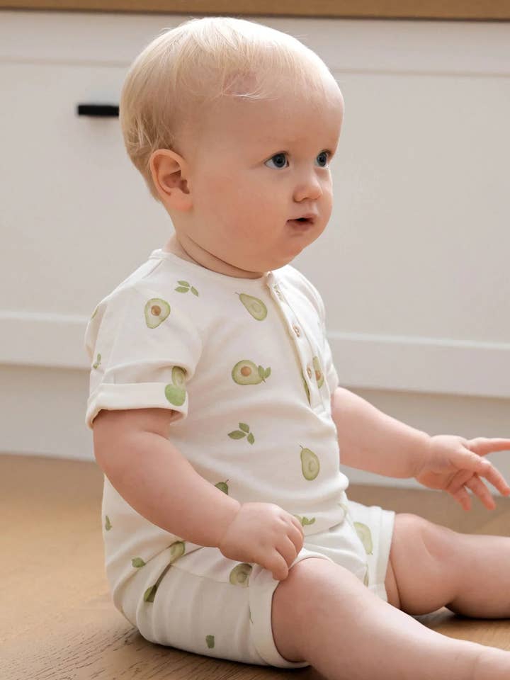 Lūmmi in Colour Babywear - Wholesale Jumpsuit – Baby - Organic Cotton Romper - Avocados2