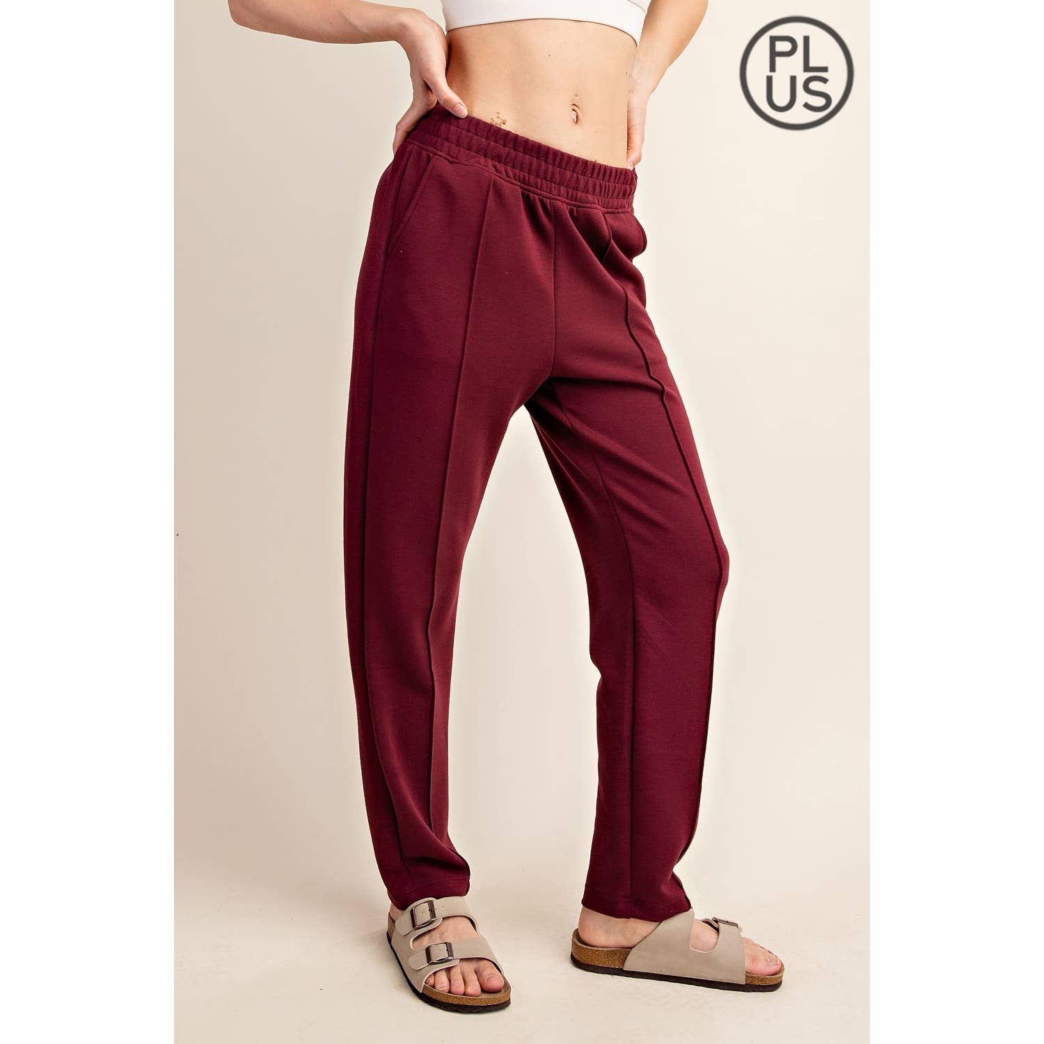 Rae Mode - Wholesale Broek - Dames - PLUS SIZE MODAL SCUBA PINTUCK BROEK33