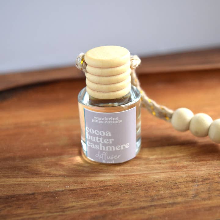 Hanging Car Diffuser 8 ml Cocoa Butter Cashmere for wholesale by Wandering Pines Cottage