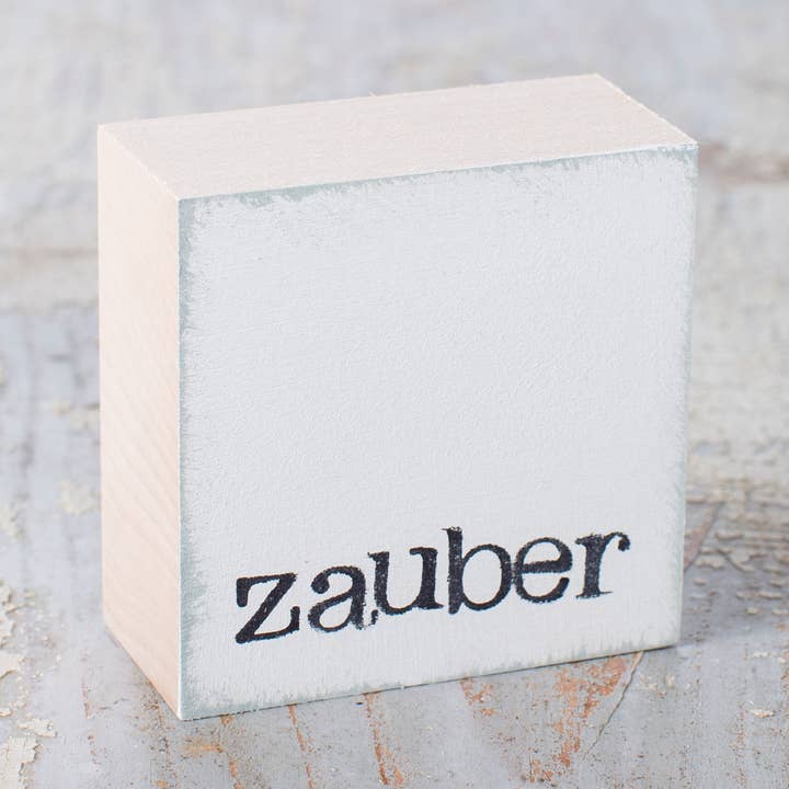 Dekoholzklotz 6x6cm "zauber" für den Großhandel von IOPLA